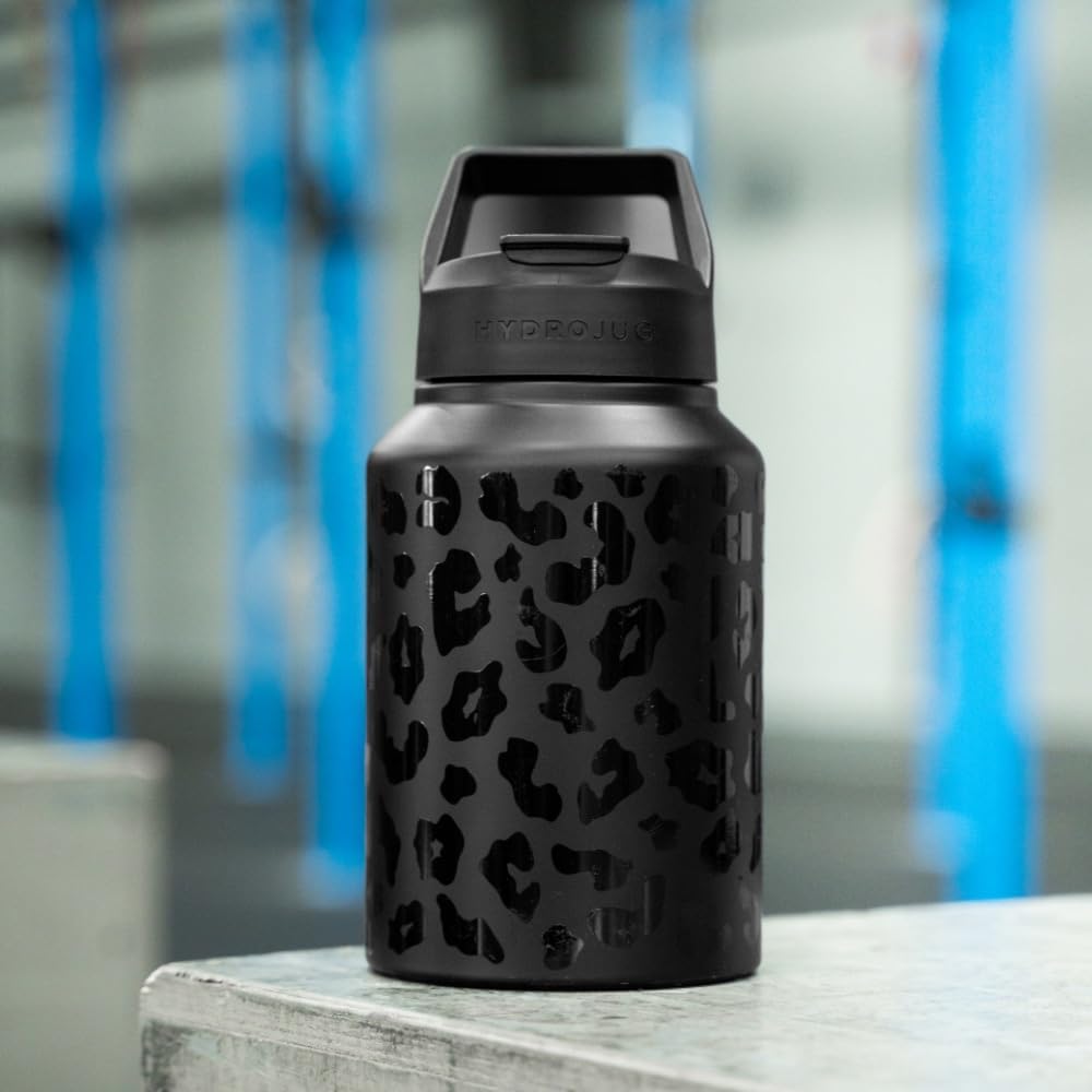 HydroJug Sport - Stainless Steel Tumbler with Straw, Vacuum Insulated, 64oz Leakproof Water Bottle, Ergonomic Design, Reusable, Dishwasher Safe, Rubber Base, Durable for Gym or Outdoors, Light Blue