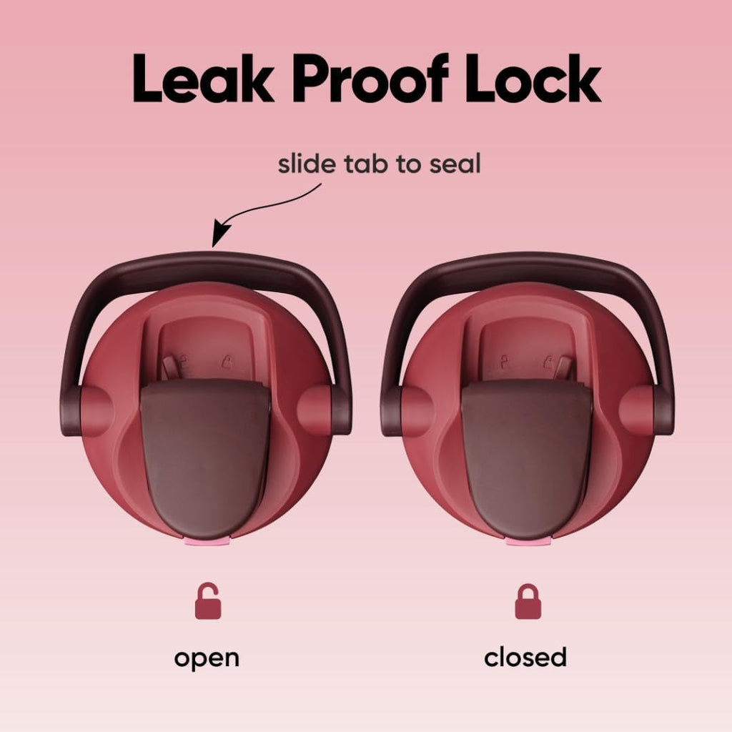 Owala FreeSip Sway Insulated Stainless Steel Water Bottle with Two-Way Spout, Built-In Straw and Bucket Handle, Made for Travel, School, and Sports, 40oz, BPA Free, Leak Proof, Black Cherry