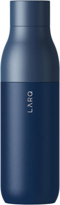 LARQ Bottle PureVis 25 oz - Self-Cleaning and Insulated Stainless Steel Water Bottle with UV Water Purifier and Award-winning Design | Reusable & Travel Friendly, Monaco Blue