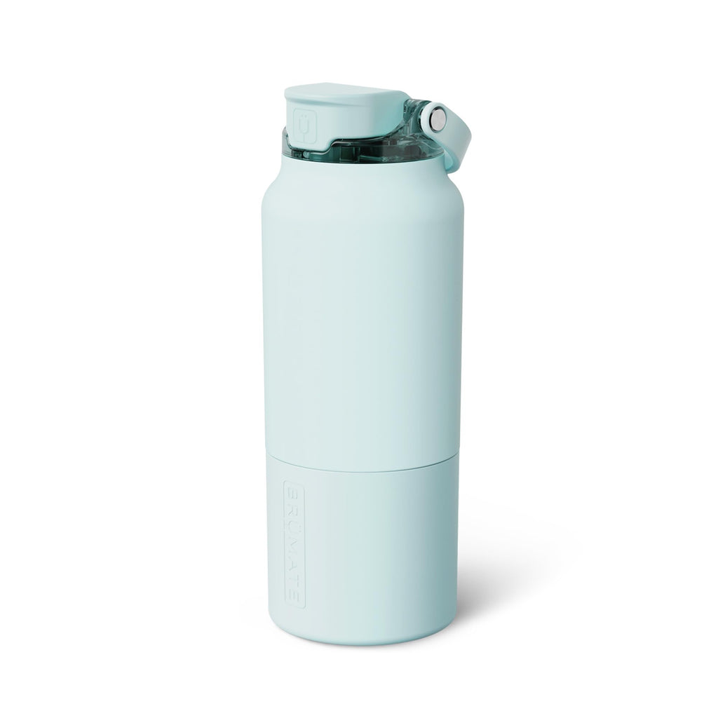 BrüMate Rise 25oz Water Bottle With 100% Leakproof Covered Silicone Straw | Insulated Stainless Steel Water Bottle With Removable Straw | Fast Flow | Soft Sip Silicone Spout | BPA-Free (Dark Aura)