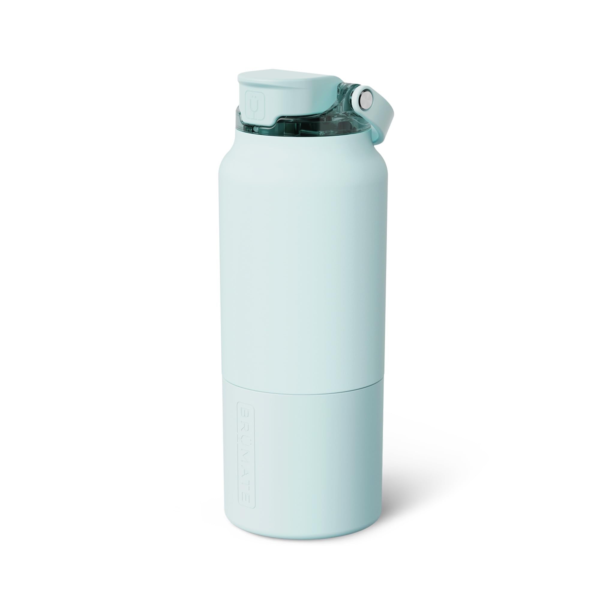 BrüMate Rise 25oz Water Bottle With 100% Leakproof Covered Silicone Straw | Insulated Stainless Steel Water Bottle With Removable Straw | Fast Flow | Soft Sip Silicone Spout | BPA-Free (Dark Aura)