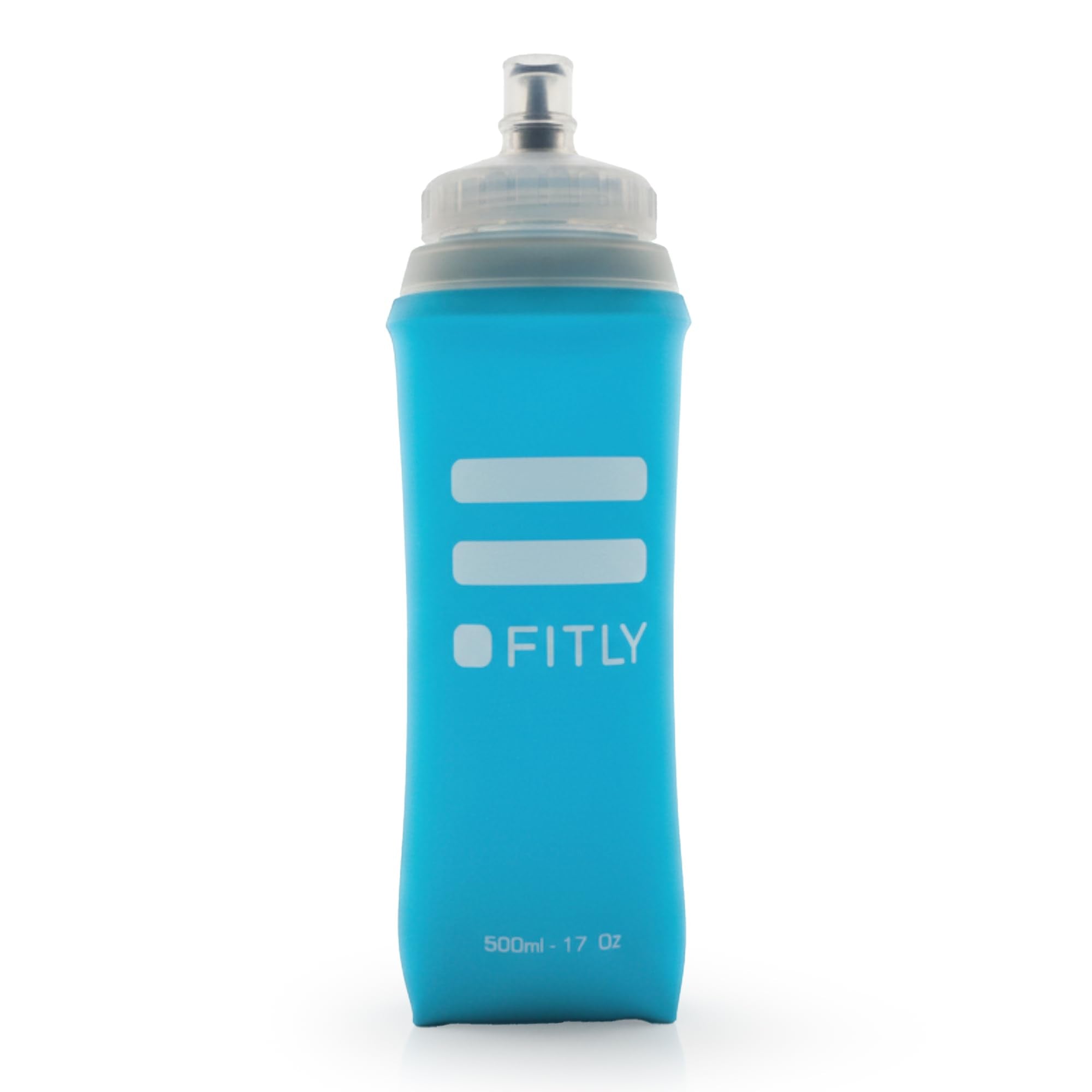 FITLY Soft Flask - Shrink As You Drink Soft Water Bottle for Hydration Pack - Folding Water Bottle Ideal for Running, Hiking, Cycling, Climbing & Rigorous Activity