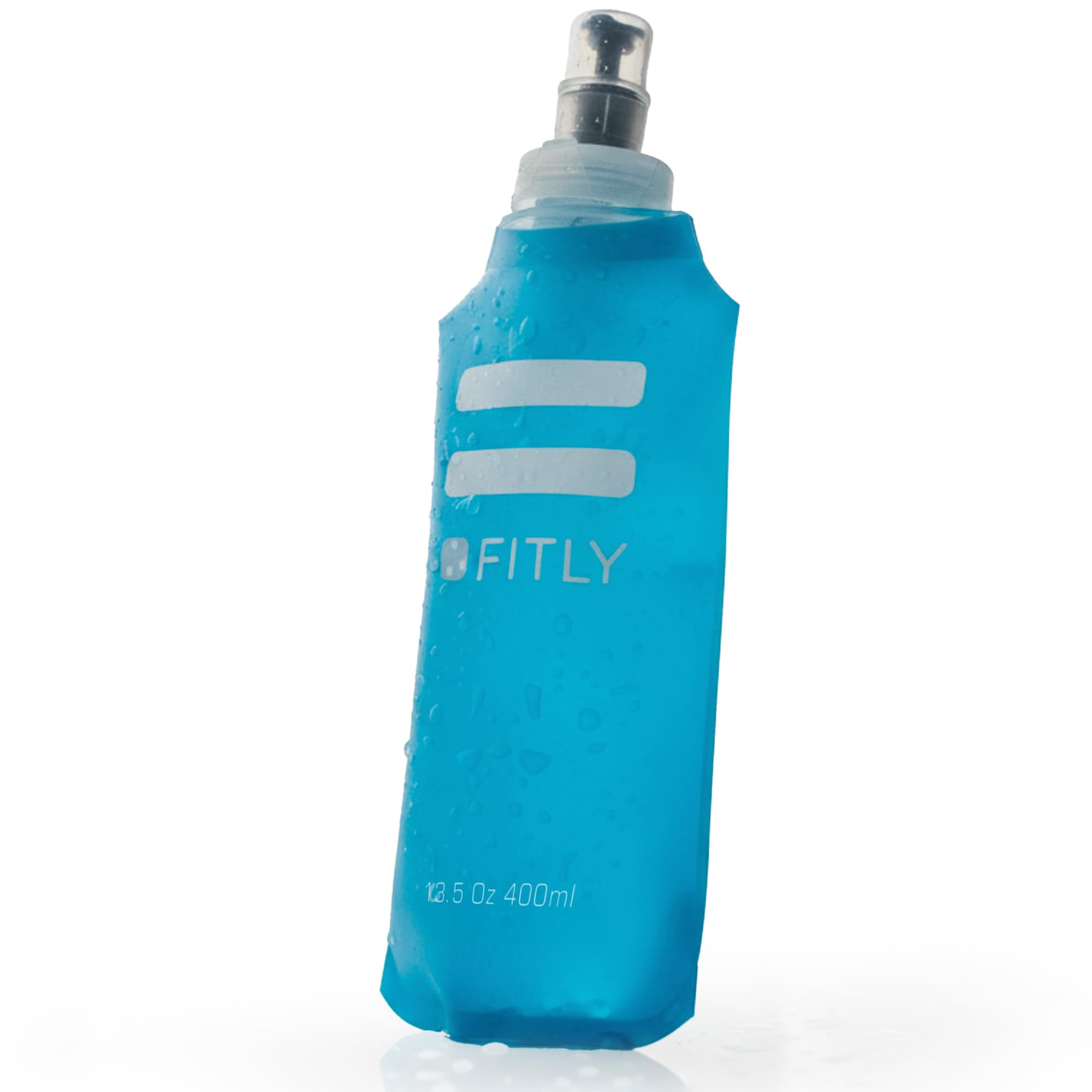 FITLY Soft Flask - Shrink As You Drink Soft Water Bottle for Hydration Pack - Folding Water Bottle Ideal for Running, Hiking, Cycling, Climbing & Rigorous Activity