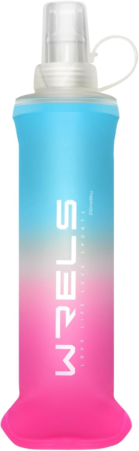 Soft Flasks TPU Soft Water Bottles Folding Soft Running Water Flask Small for Outdoor Sports Hiking Hydration Pack 8oz/17oz Hiking Cycling Climbing