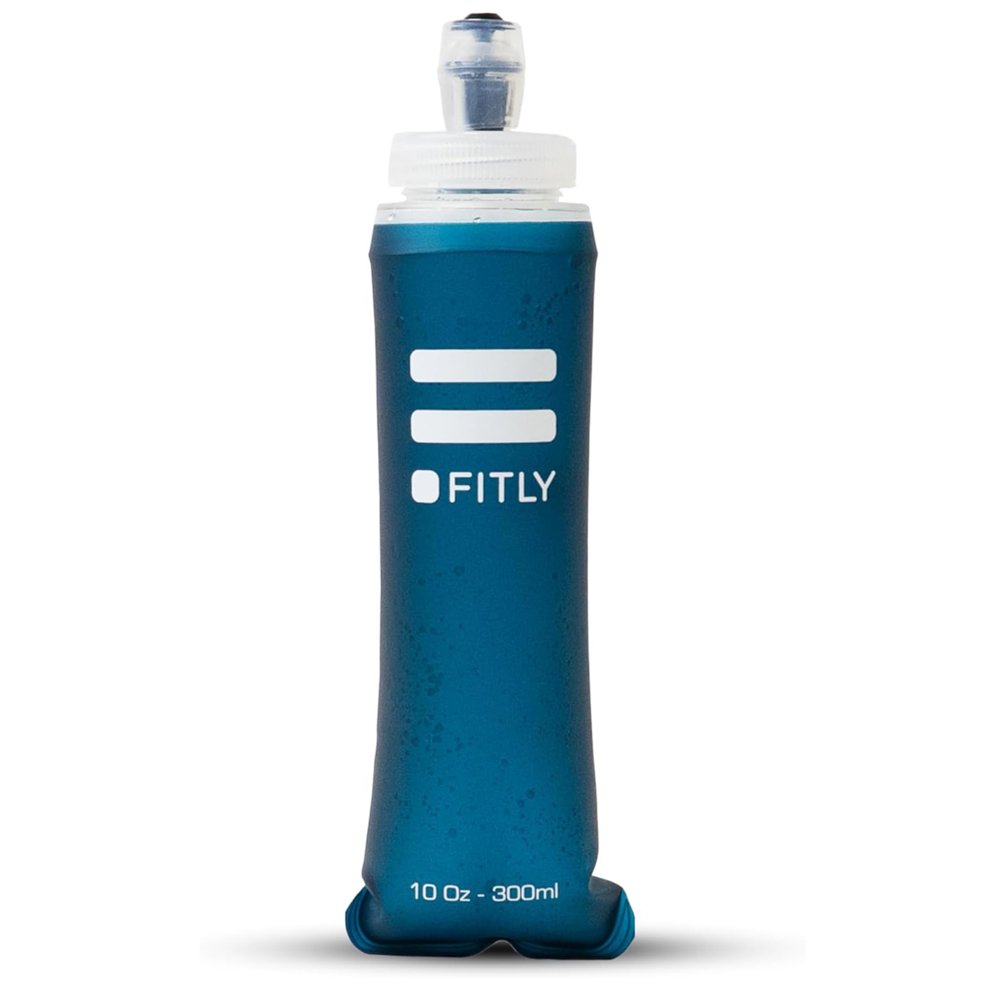 FITLY Soft Flask - Shrink As You Drink Soft Water Bottle for Hydration Pack - Folding Water Bottle Ideal for Running, Hiking, Cycling, Climbing & Rigorous Activity