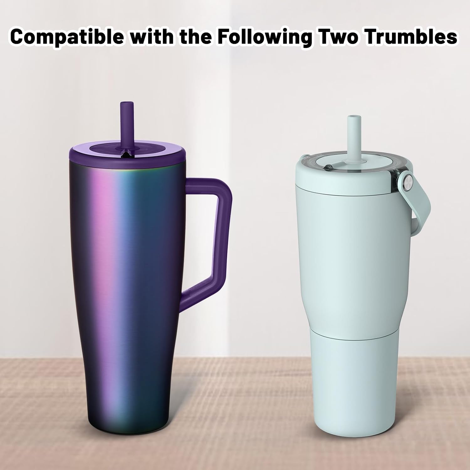 TERPINK 2 Pack Magnetic Straw Caps Compatible with BrüMate All Era and Resa Tumblers, Silicone Straw Caps Toppers Compatible with Brumate Accessories, Straw Covers Protectors BPA Free (Dark Blue)