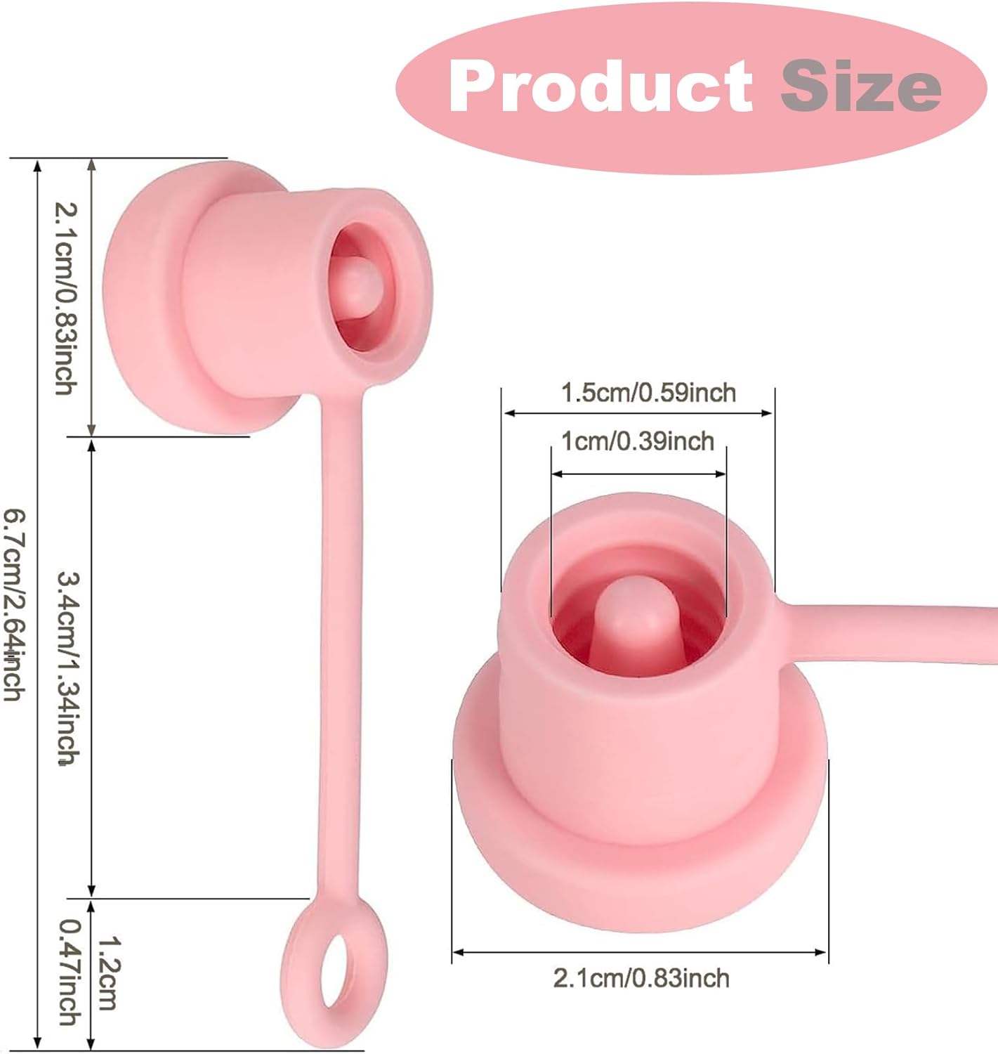 Ghislaine Adjustable Straw Cover Cap for Stanley, Simple Modern, Yeti, Owala, Hydro Flask And All Brand Tumbler 6 to 10mm Straws Tips Lids, Silicone Straw Topper Dust-Proof Stanley Cup Accessories