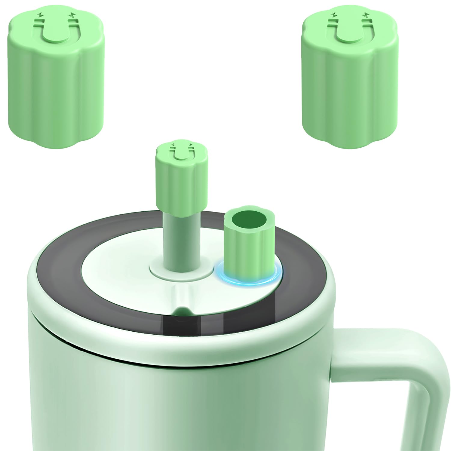 2 Pack Magnetic Straw Covers Compatible with Brumate Era 30&40 oz Tumblers,Silicone Straw Caps