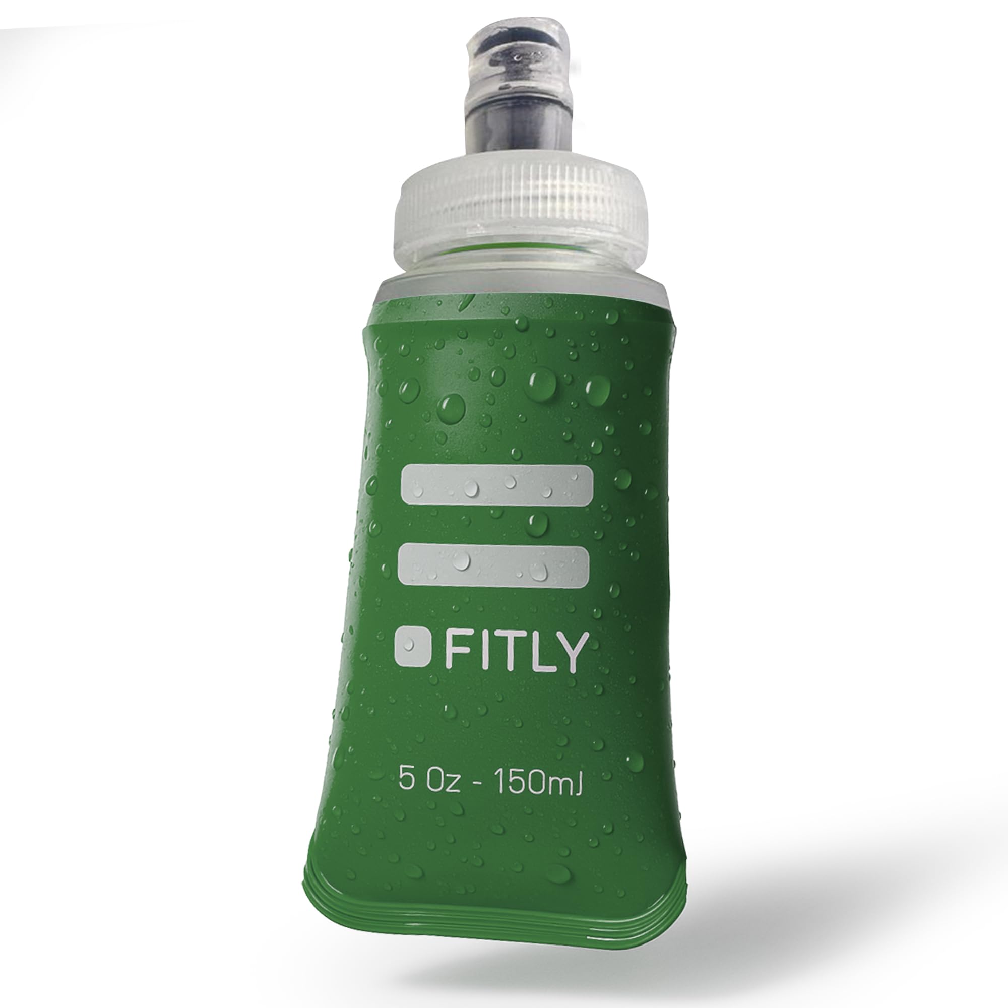 FITLY Soft Flask - Shrink As You Drink Soft Water Bottle for Hydration Pack - Folding Water Bottle Ideal for Running, Hiking, Cycling, Climbing & Rigorous Activity