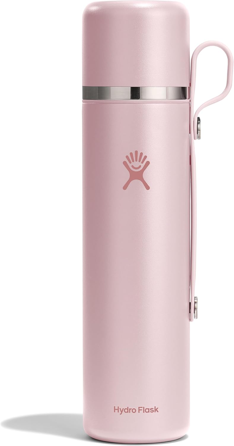 Hydro Flask Hot Flask & Cup – Insulated Stainless Steel, Hot Drink Travel Container for Coffee & Tea 36 Oz Trillium Pink