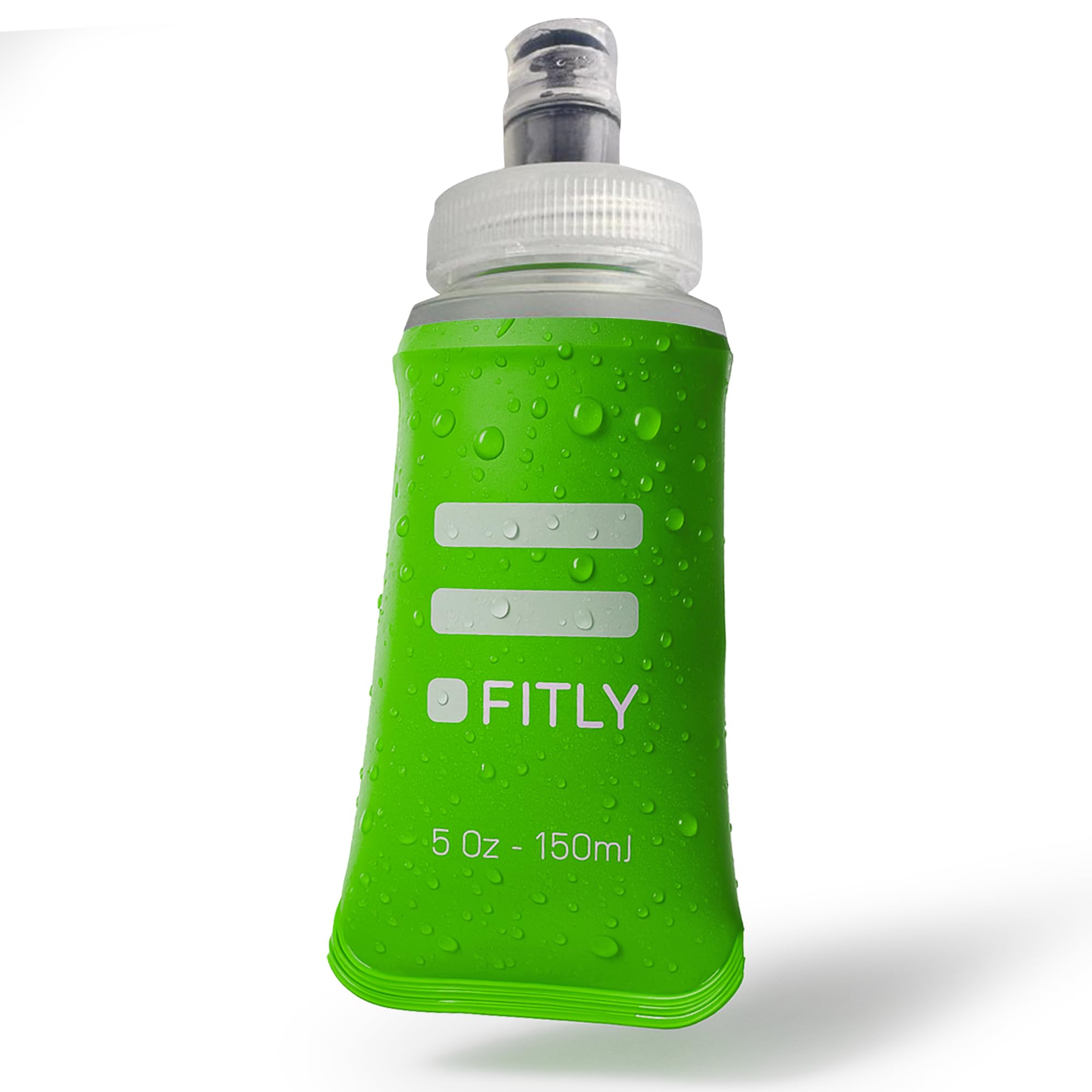 FITLY Soft Flask - Shrink As You Drink Soft Water Bottle for Hydration Pack - Folding Water Bottle Ideal for Running, Hiking, Cycling, Climbing & Rigorous Activity