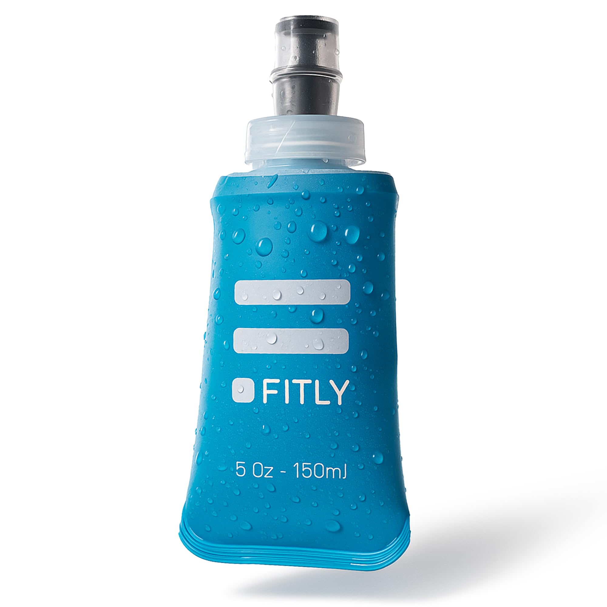 FITLY Soft Flask - Shrink As You Drink Soft Water Bottle for Hydration Pack - Folding Water Bottle Ideal for Running, Hiking, Cycling, Climbing & Rigorous Activity
