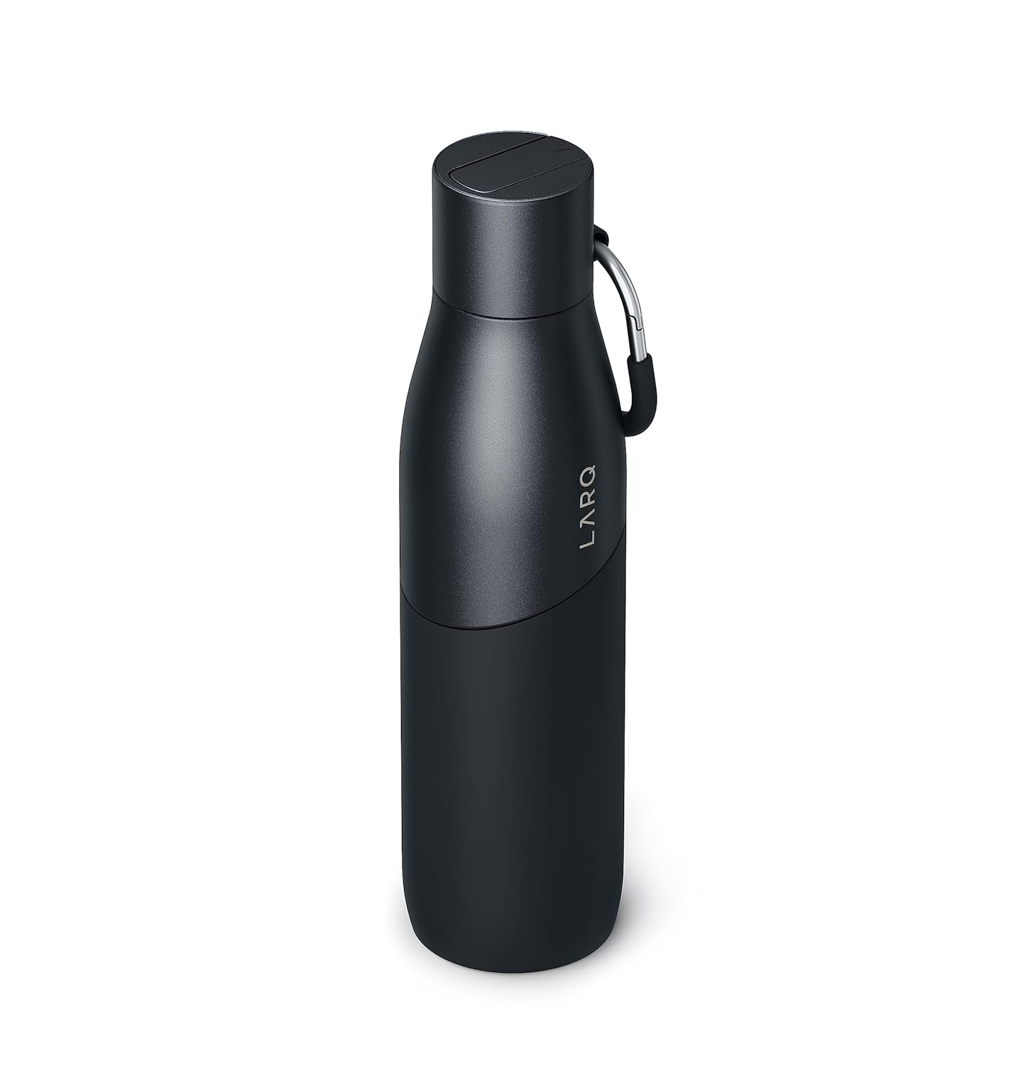 LARQ Bottle Movement Filtered - Lightweight Non-Insulated Stainless Steel Water Bottle BPA Free with Nano Zero Technology and Long-Lasting Filters, White/Pebble, 32oz