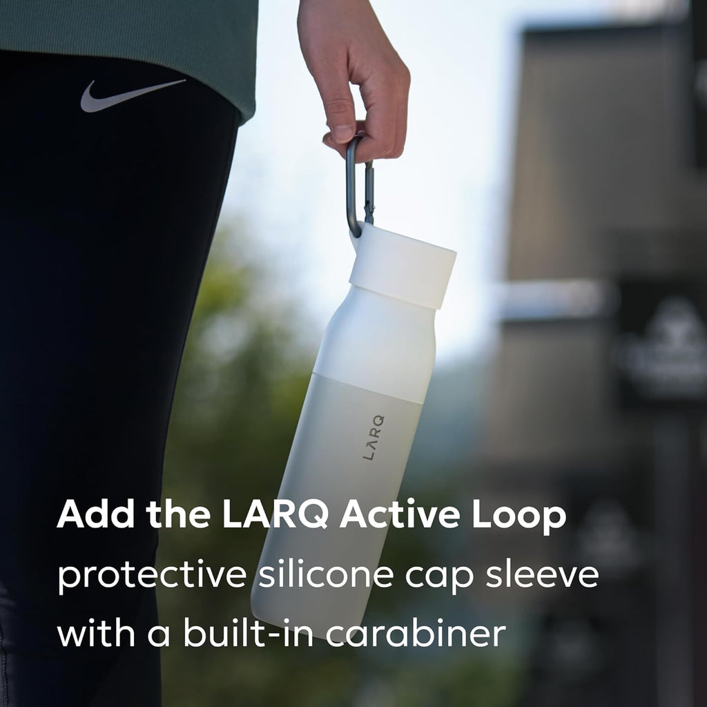 LARQ Bottle PureVis 25 oz - Self-Cleaning and Insulated Stainless Steel Water Bottle with UV Water Purifier and Award-winning Design | Reusable & Travel Friendly, Monaco Blue