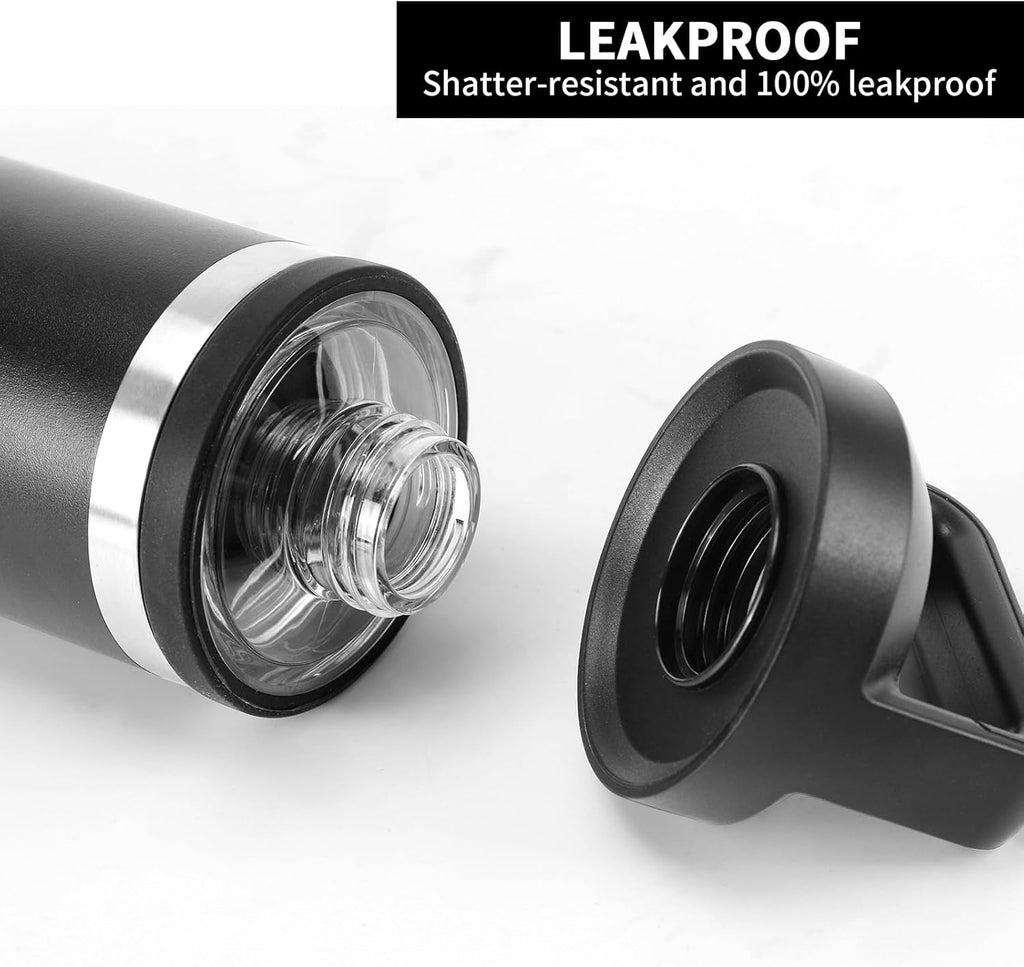 UXIETIN Screw Top Lid Replacement Compatible with Rambler Yeti, Screw Top Chug Cap Compatible with All Yeti Rambler 18/26/36/46/64 OZ,1PC