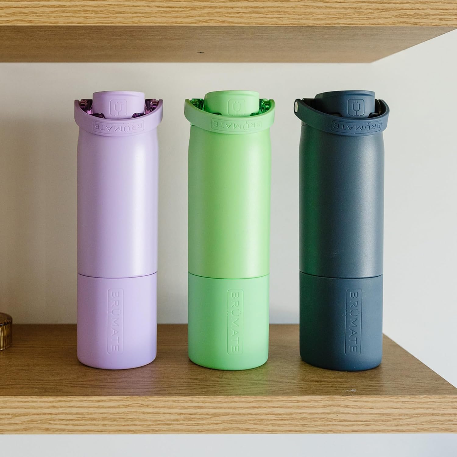 BrüMate Rise 25oz Water Bottle With 100% Leakproof Covered Silicone Straw | Insulated Stainless Steel Water Bottle With Removable Straw | Fast Flow | Soft Sip Silicone Spout | BPA-Free (Dark Aura)