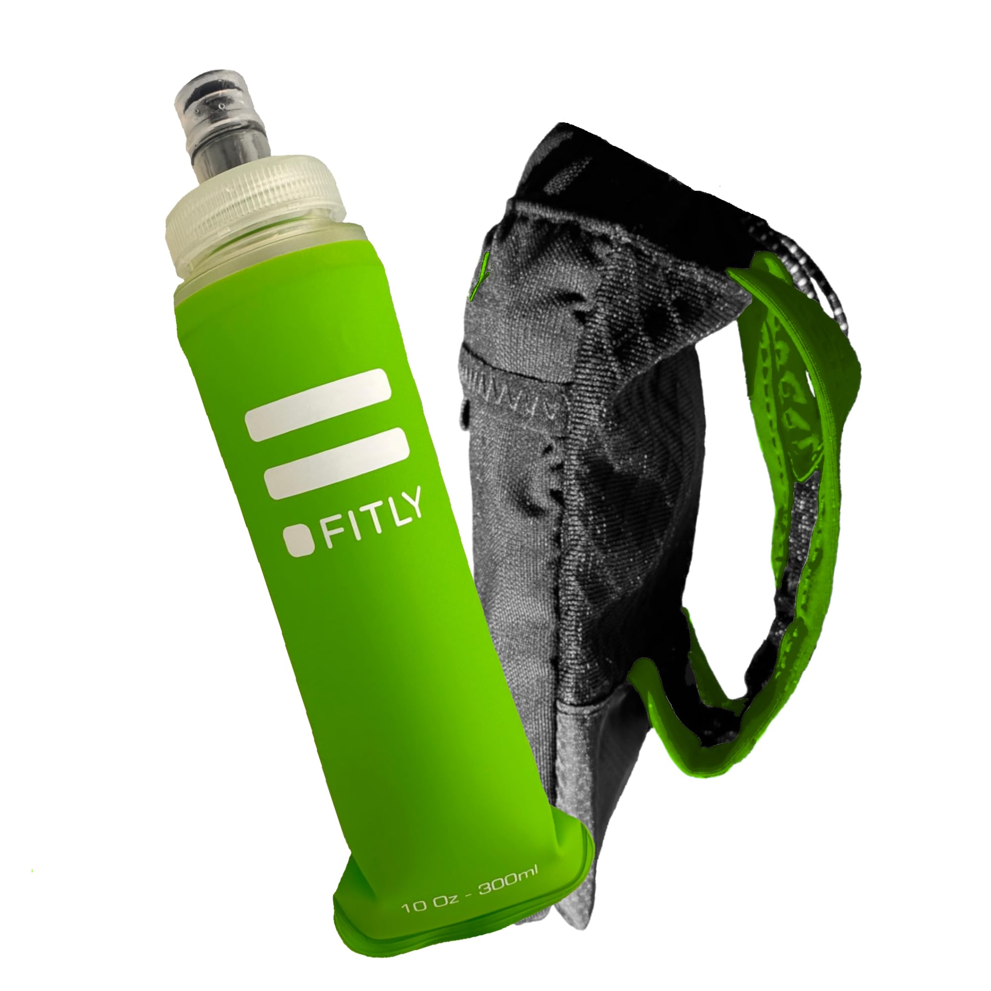 FITLY Soft Flask - Shrink As You Drink Soft Water Bottle for Hydration Pack - Folding Water Bottle Ideal for Running, Hiking, Cycling, Climbing & Rigorous Activity