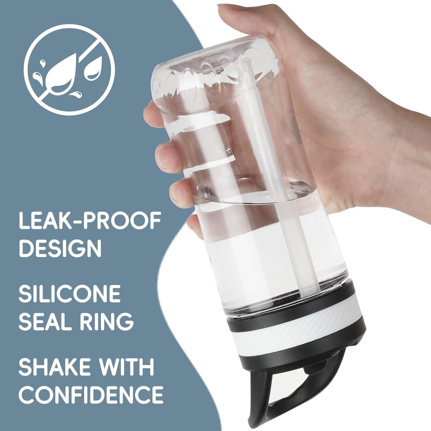 Kids Clear Water Bottle 14oz Flip with Straw Carry Handle, Leakproof, Reusable, Tritan, BPA Free, Suitable for Boys and Girls, Clear