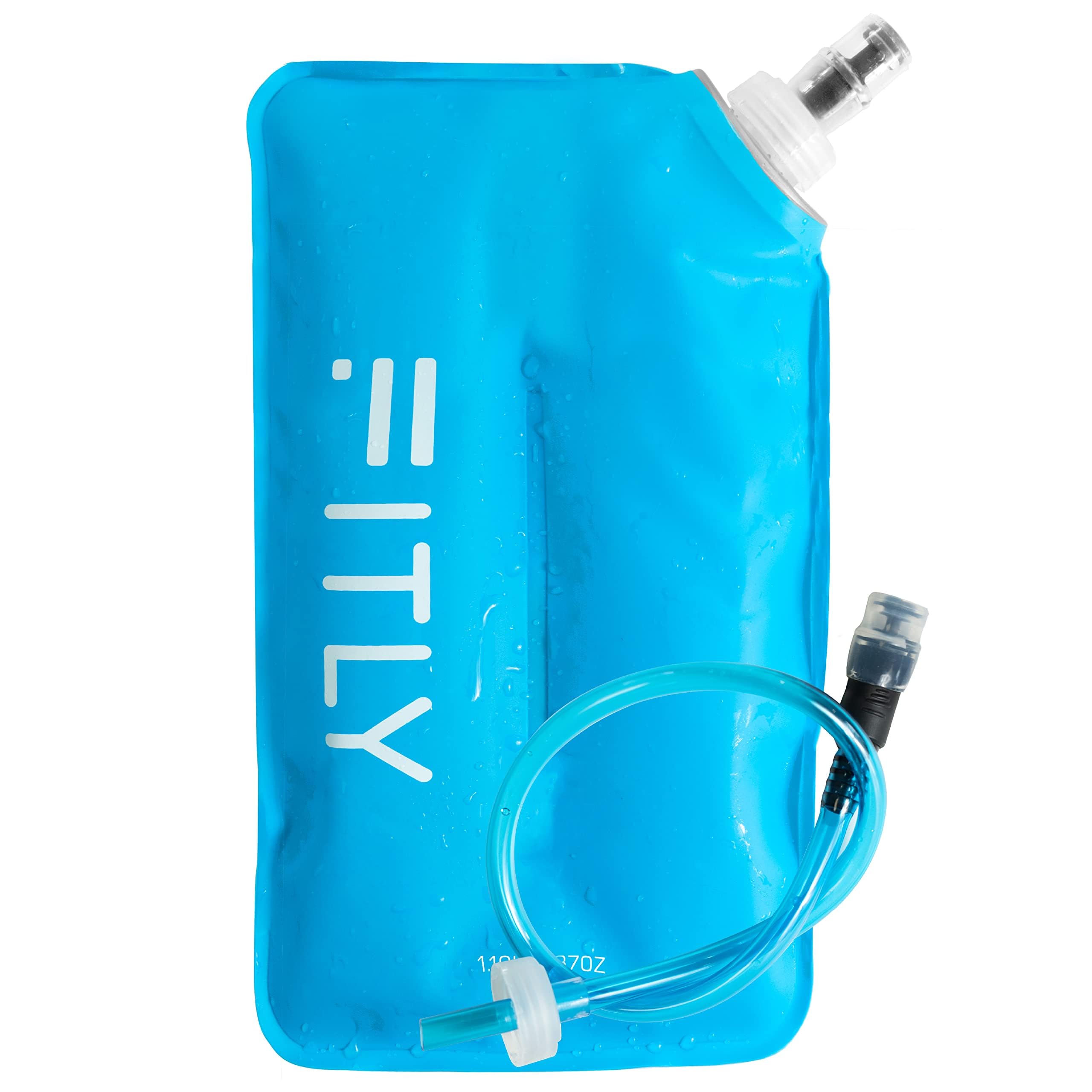 FITLY Soft Flask - Shrink As You Drink Soft Water Bottle for Hydration Pack - Folding Water Bottle Ideal for Running, Hiking, Cycling, Climbing & Rigorous Activity