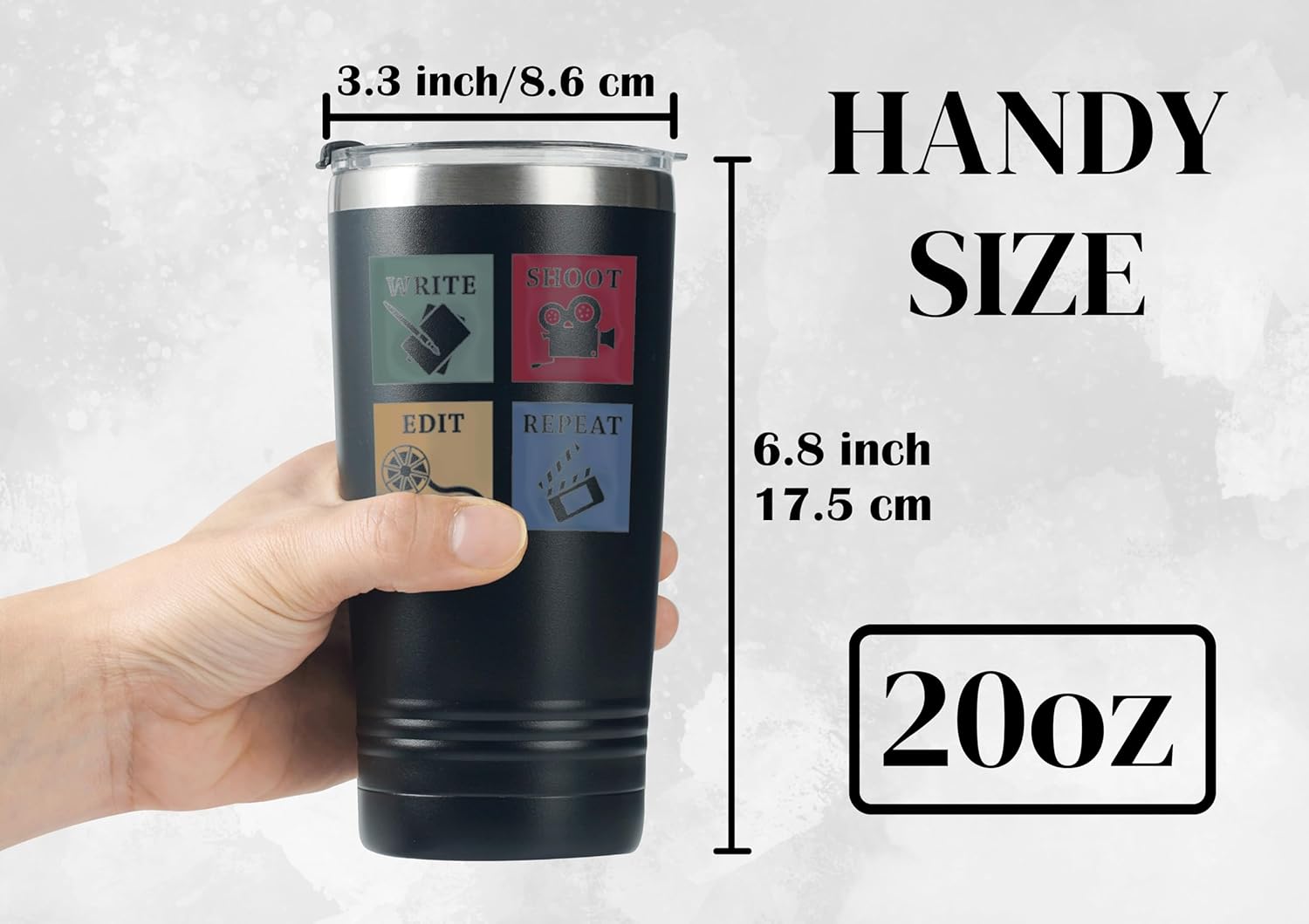 Onebttl Flimmaker Director Gifts for Men - 20oz/590ml Stainless Steel Insulated Tumbler with Straw - Graduation/Birthday/Christmas Gift - Edit