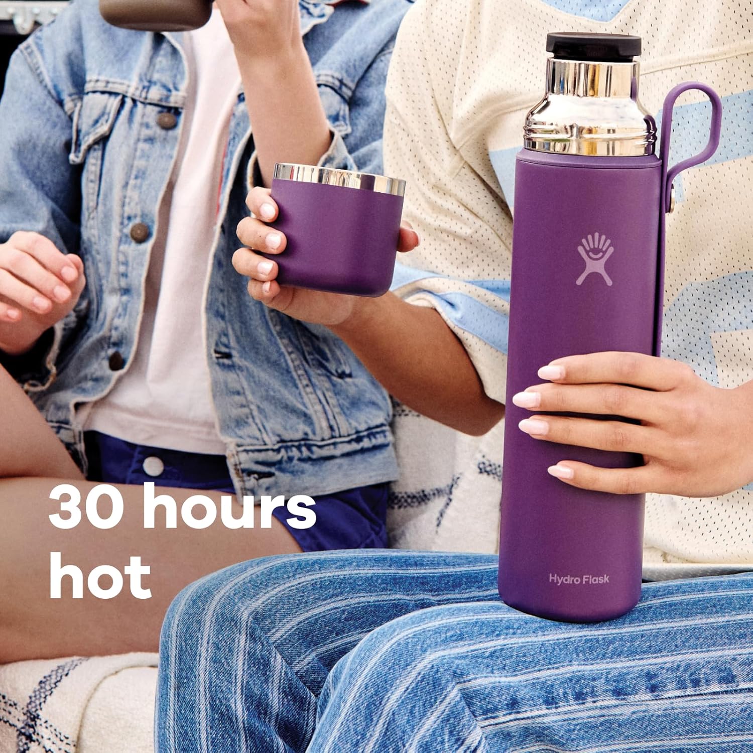 Hydro Flask Hot Flask & Cup – Insulated Stainless Steel, Hot Drink Travel Container for Coffee & Tea 36 Oz Trillium Pink