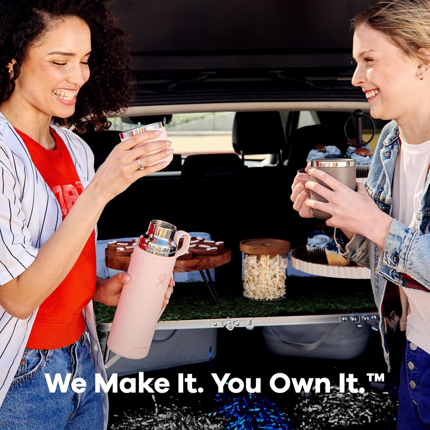 Hydro Flask Hot Flask & Cup – Insulated Stainless Steel, Hot Drink Travel Container for Coffee & Tea 36 Oz Trillium Pink